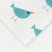 Schattige klein blauw vogeltje fleece deken (Hoek)