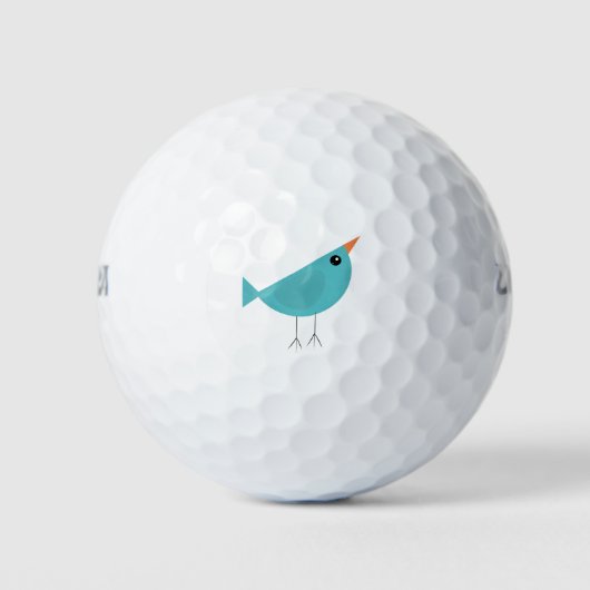 Schattige klein blauw vogeltje golfballen (Voorkant)