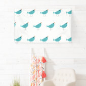 Schattige klein blauw vogeltje spandoek (Insitu)