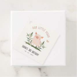 Schattige klein Boerderij Varkensvlinder Kinderen  Bedankjes Labels