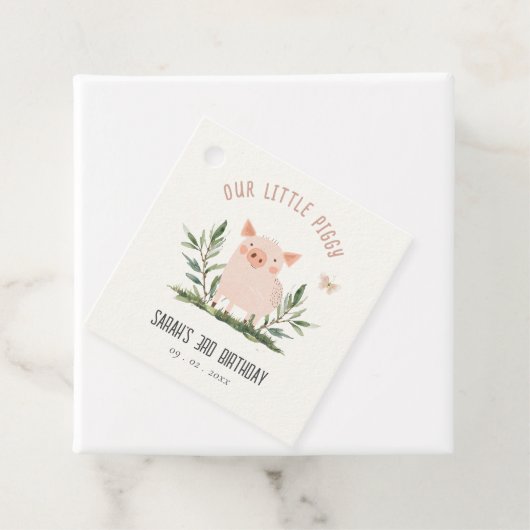 Schattige klein Boerderij Varkensvlinder Kinderen  Bedankjes Labels (In situ)