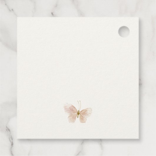 Schattige klein Boerderij Varkensvlinder Kinderen  Bedankjes Labels (Achterkant)