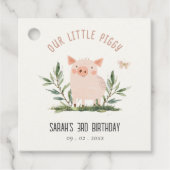 Schattige klein Boerderij Varkensvlinder Kinderen  Bedankjes Labels (Voorkant)