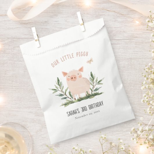 Schattige klein Boerderij Varkensvlinder Kinderen  Bedankzakje (Geknipt)