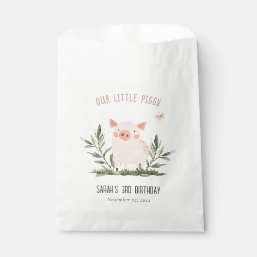Schattige klein Boerderij Varkensvlinder Kinderen  Bedankzakje (Voorkant)