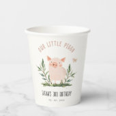 Schattige klein Boerderij Varkensvlinder Kinderen Papieren Bekers (Voorkant)