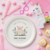 Schattige klein Boerderij Varkensvlinder Kinderen  Papieren Bordje (Feest)