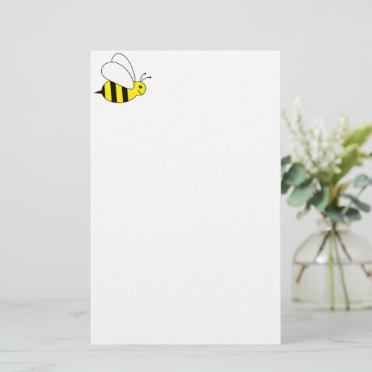 Schattige klein Bumble Bee Honey Boerderij Briefpapier (Staand voorkant)