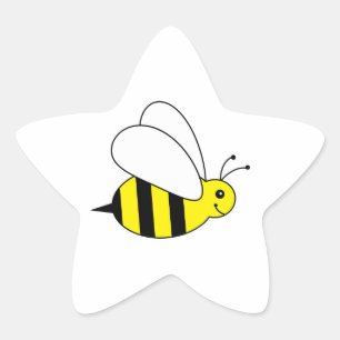 Schattige klein Bumble Bee Honey Boerderij Ster Sticker