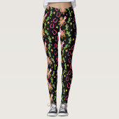 Schattige klein cowgirl patroon leggings (Voorkant)