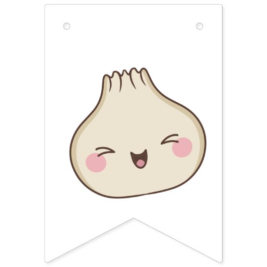Schattige klein Dumpling Baby shower Vlaggetjes (Tweede vlag)