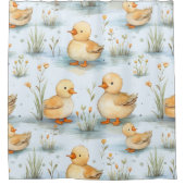 Schattige klein eendspatroon douchegordijn (Voorkant)