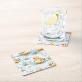 Schattige klein eendspatroon kartonnen onderzetters (Insitu)