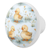 Schattige klein eendspatroon keramische knop (Rechts)