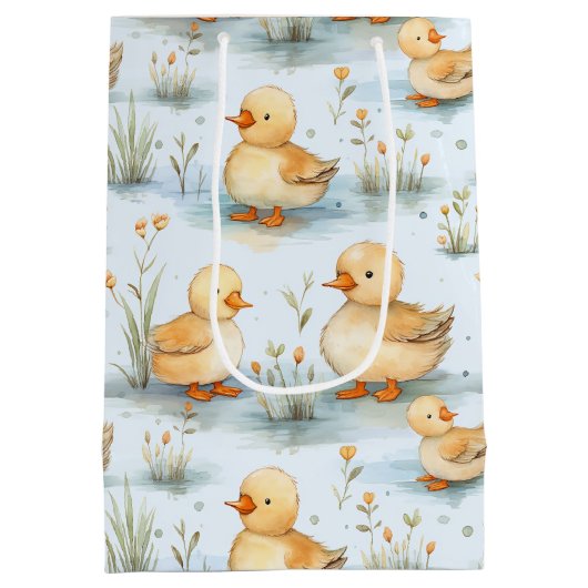 Schattige klein eendspatroon medium cadeauzakje (Achterkant)