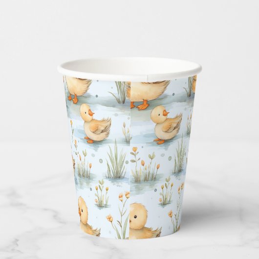 Schattige klein eendspatroon papieren bekers (Rechts)