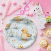 Schattige klein eendspatroon papieren bordje (Feest)