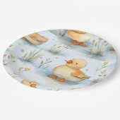 Schattige klein eendspatroon papieren bordje (Gekanteld)