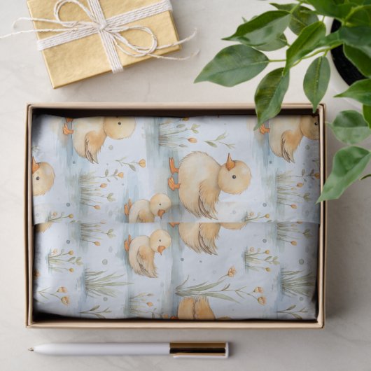 Schattige klein eendspatroon tissuepapier (Geschenk)