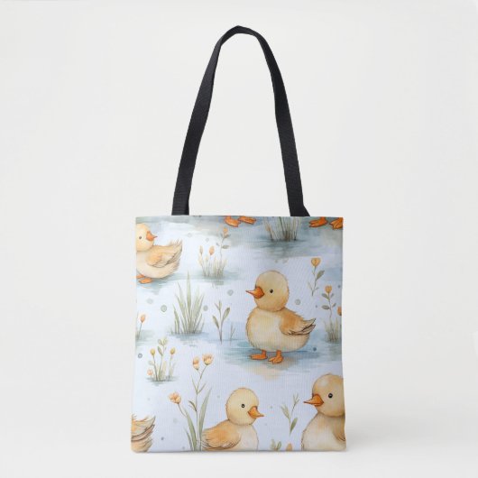 Schattige klein eendspatroon tote bag (Voorkant)