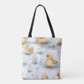 Schattige klein eendspatroon tote bag (Achterkant)