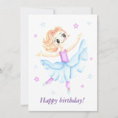 Schattige klein gember meisje ballerina (Voorkant)