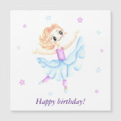 Schattige klein gember meisje ballerina (Voorkant)