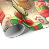 Schattige Klein Kat Collectie Kerst Cadeaupapier (Rol Hoek)