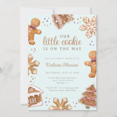 Schattige klein koekje winter kerst Baby shower Kaart (Voorkant)