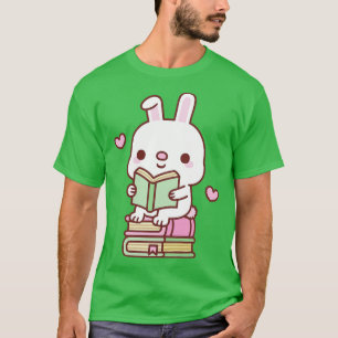 Schattige klein konijntje houdt van boeken lezen t-shirt
