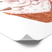 Schattige klein konijntje in mand bosrijke kwekeri poster (Hoek)