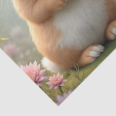 Schattige klein konijntje omgeven door bloemen, de tissuepapier (Detail)