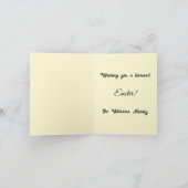 Schattige klein konijntje omringd door bloemen, op feestdagen kaart (Binnen)