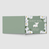 Schattige klein lamsbloemenvlees Baby shower Gastenboek (Volledig)