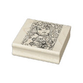 SCHATTIGE KLEIN LIEVEHEERSBEESTJE MET HARTBOEKET, RUBBERSTEMPEL (Stempel)