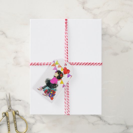 Schattige klein meisje cadeau Labels Cadeaulabel (Met Touw)