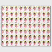 Schattige klein meisje cadeaupapier (Vlak)