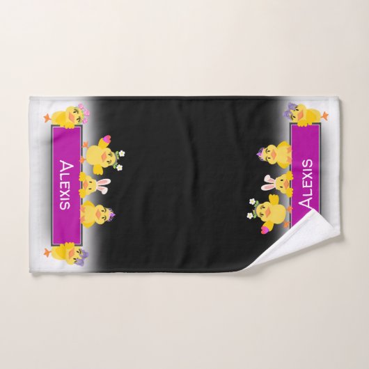 Schattige klein meisje eenden Kinder Bad Handdoek (Handdoek)