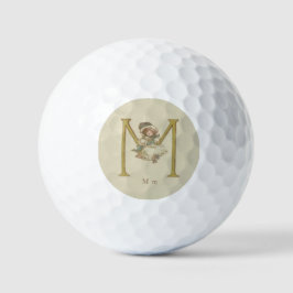 Schattige klein meisje letter M Golfballen