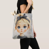 Schattige klein meisje met mooie ogen V1 Tote Bag (Dichtbij)