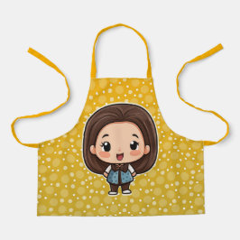 Schattige klein meisje schort