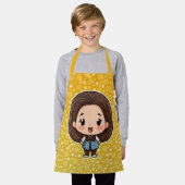 Schattige klein meisje schort (Gedragen)