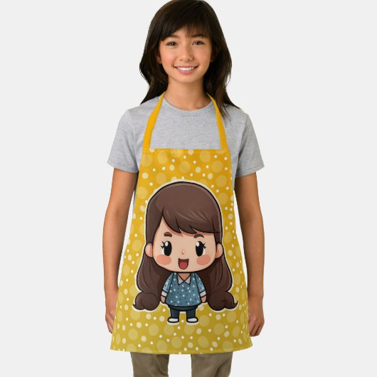 Schattige klein meisje schort (Insitu)