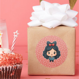 Schattige klein meisje sticker