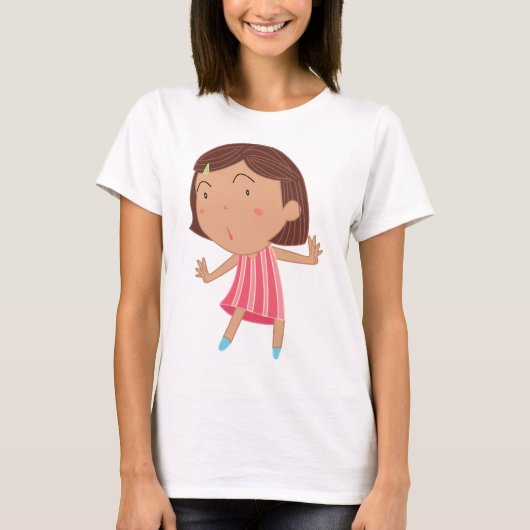 Schattige klein meisje vrouwen T-shirt (Voorkant)