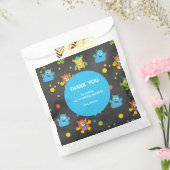 Schattige klein Monster krijtbord thema Verjaardag Bedankzakje (Gezegeld)