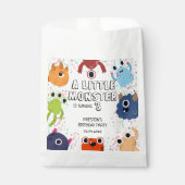 Schattige klein monster verjaardagsfeestje voor al bedankzakje (Voorkant)