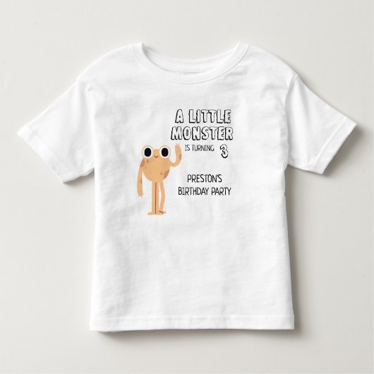 Schattige klein monster verjaardagsfeestje voor al kinder shirts (Voorkant)