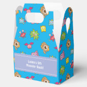 Schattige klein monsterpatroon verjaardagsfeestje bedankdoosjes (Geopend)