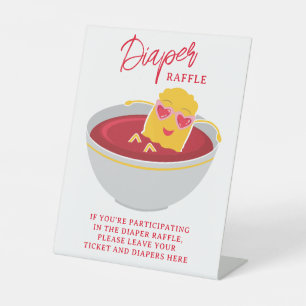 Schattige klein nugget meisje Baby shower luier ra Reclamebord Met Voetstuk
